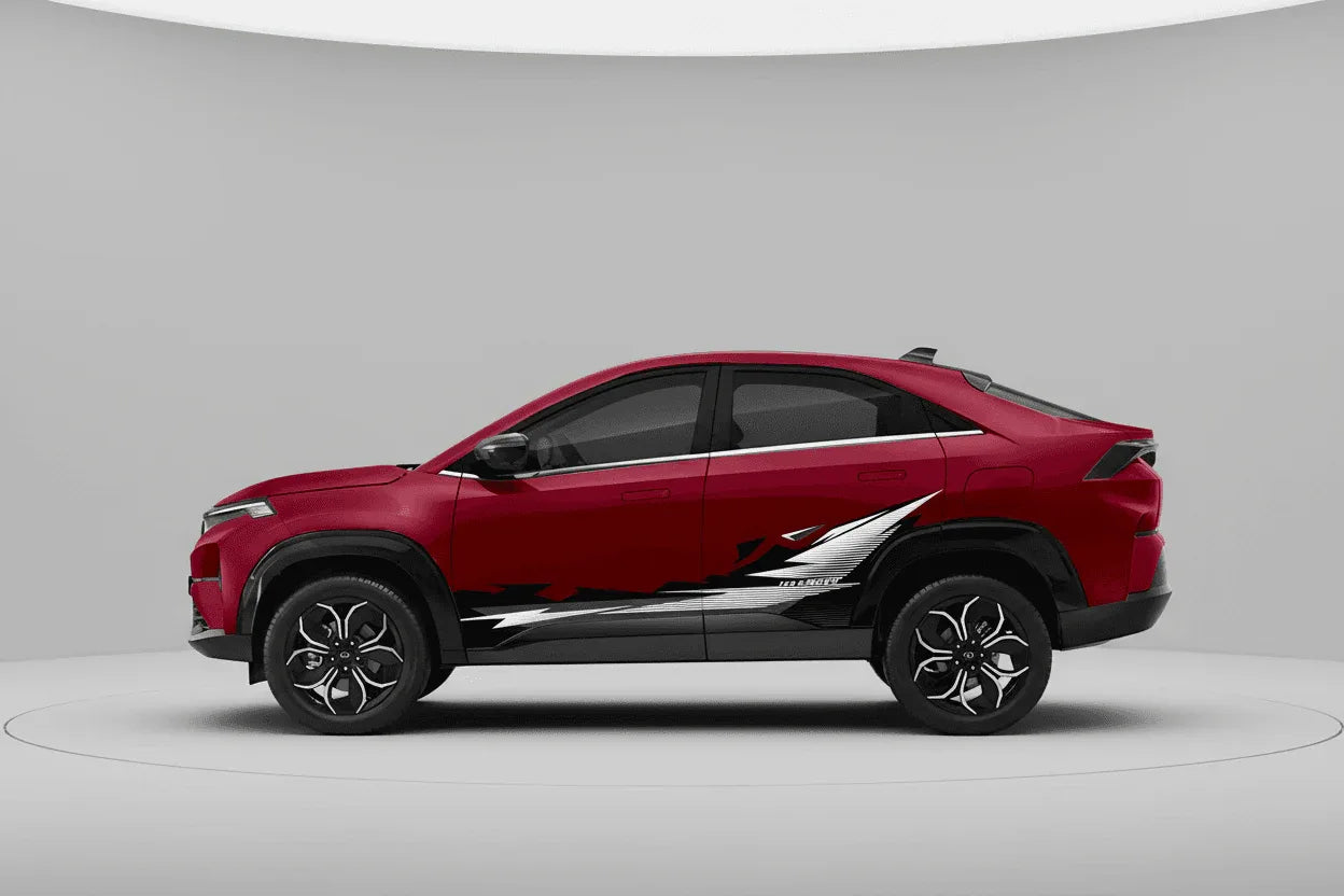 Flex in Motion Edition Graphics for Tata Curvv red