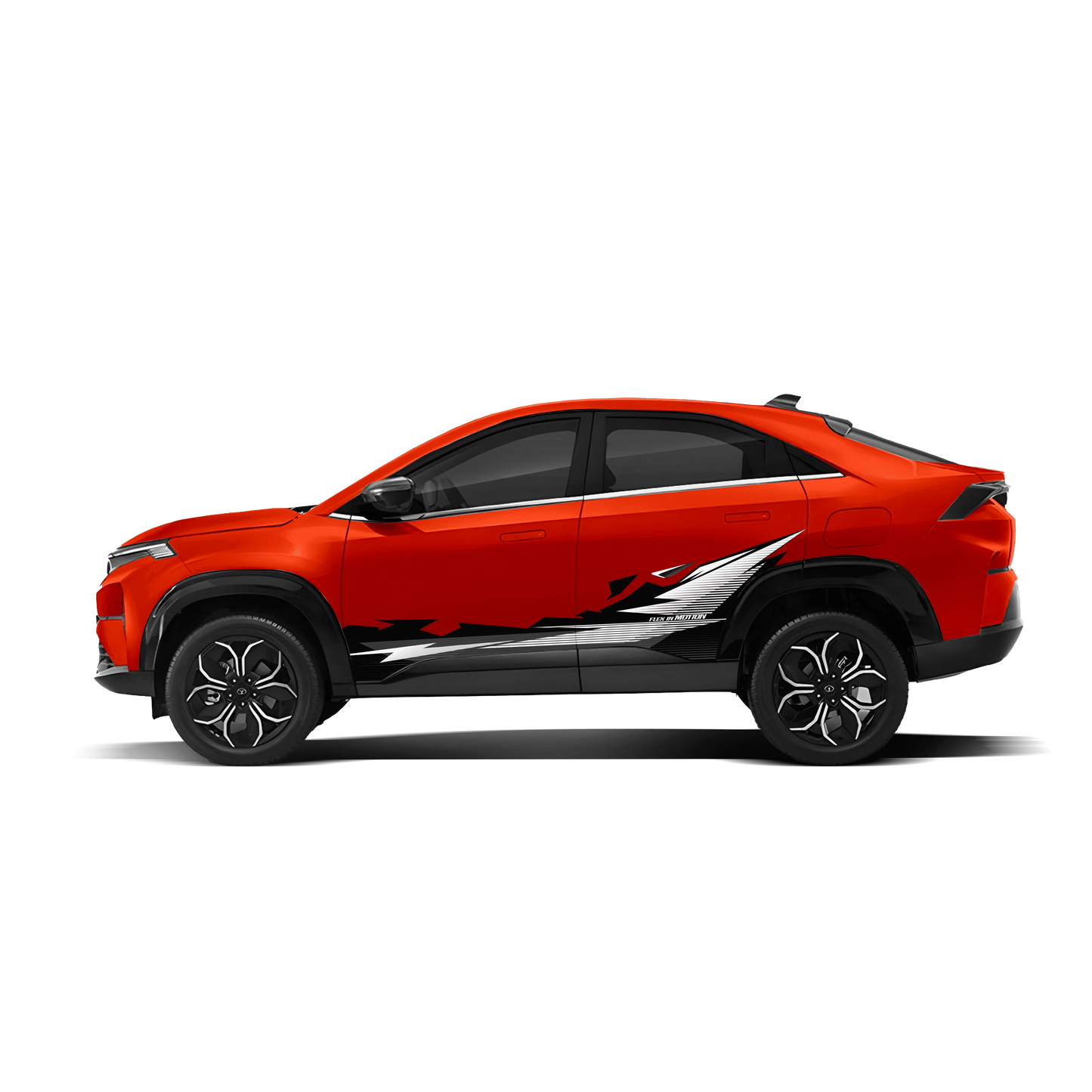 Flex in Motion Edition Graphics for Tata Curvv red