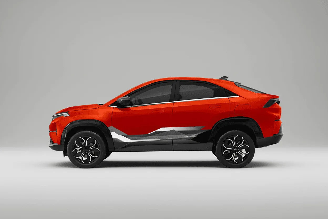 Mute The Noise Edition Graphics for Tata Curvv red