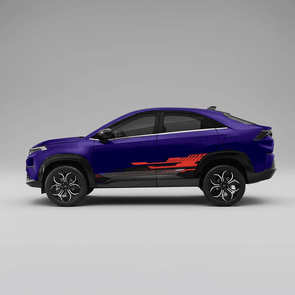 CoreX Edition Graphics for Tata Curvv blue