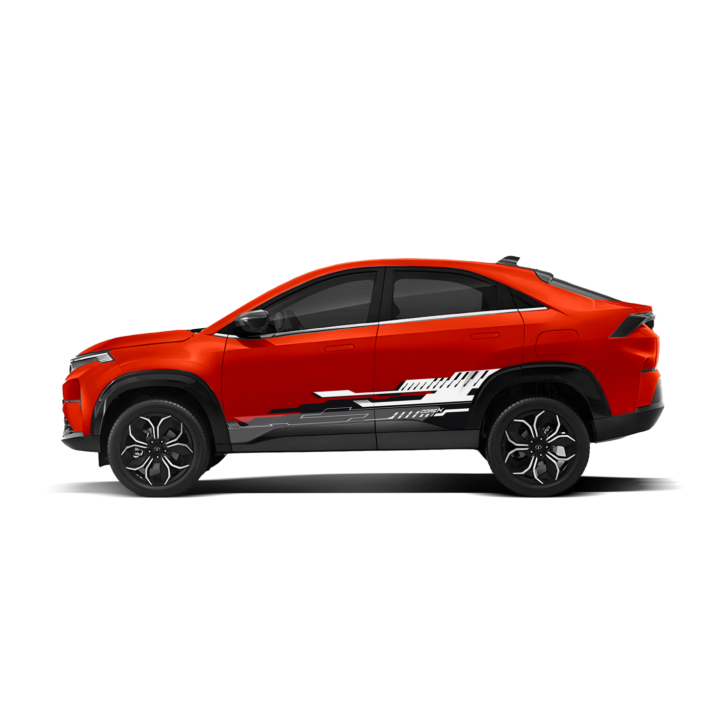 CoreX Edition Graphics for Tata Curvv red