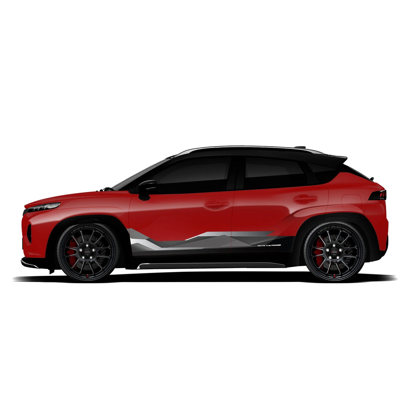 Mute The Noise Edition Graphics for Maruti Suzuki Fronx red