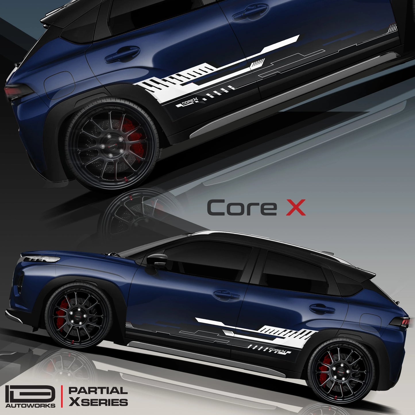 CoreX Edition Graphics for Maruti Suzuki Fronx blue