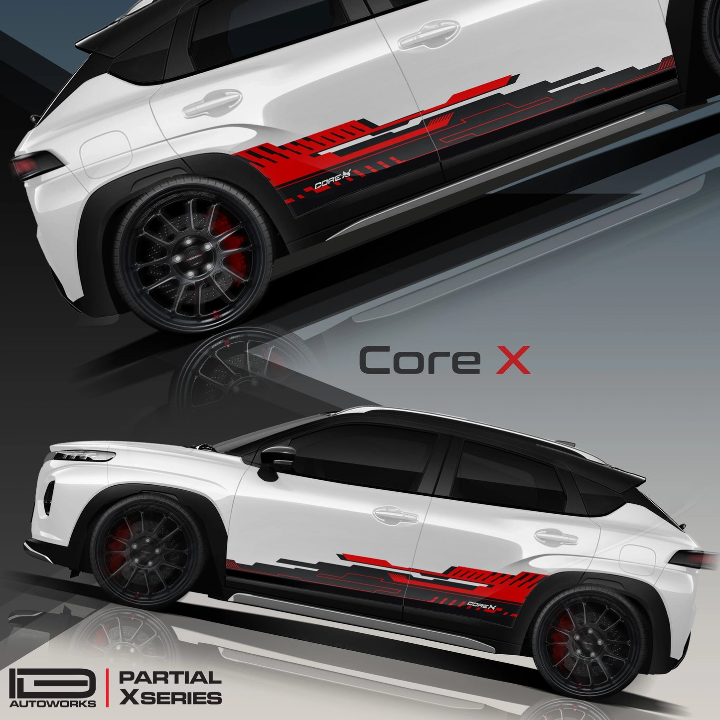 CoreX Edition Graphics for Maruti Suzuki Fronx white