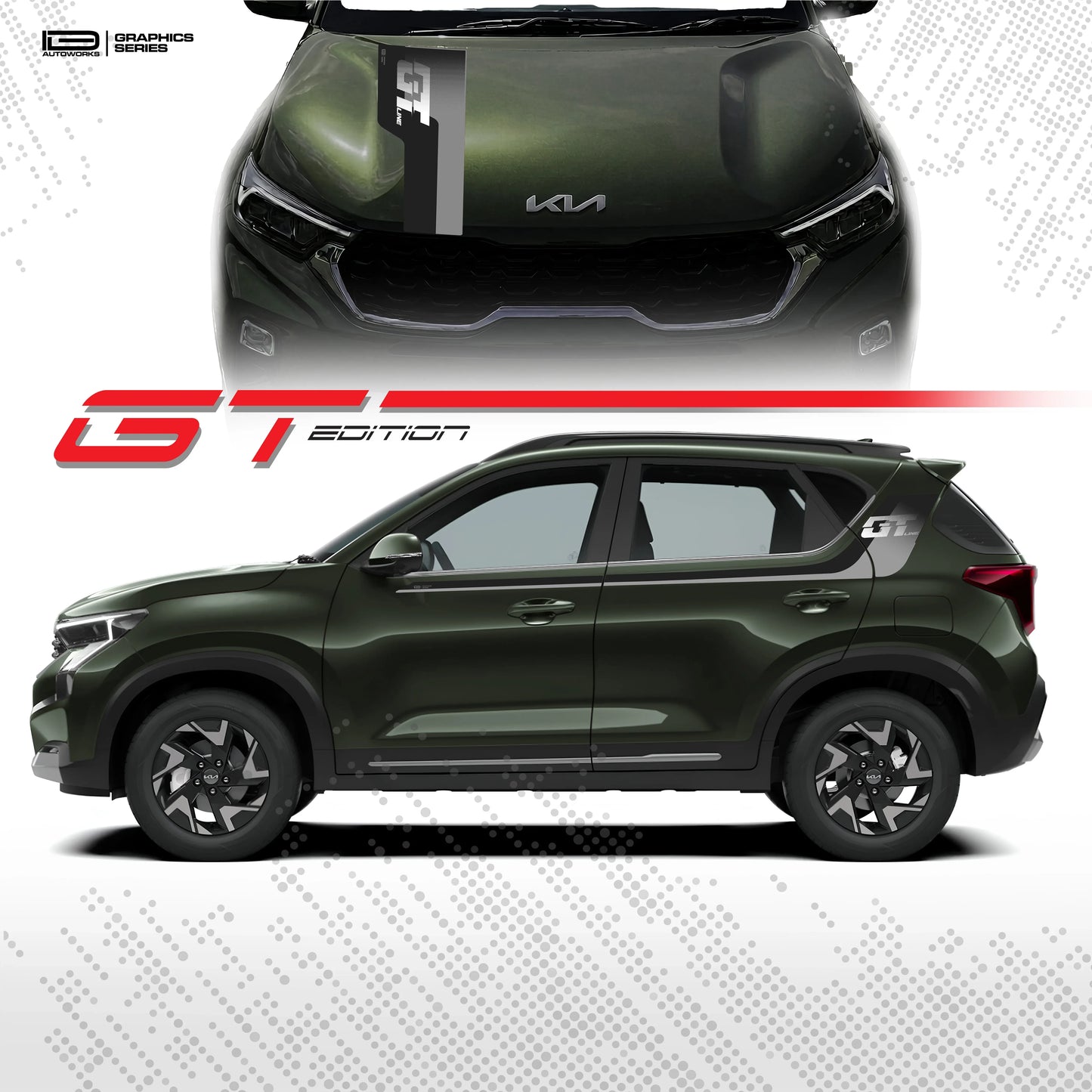 GT Edition Graphics for Kia Sonet green