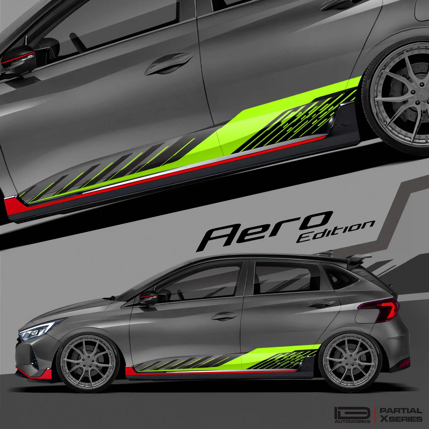 Aero Edition Graphics for Hyundai i20 white