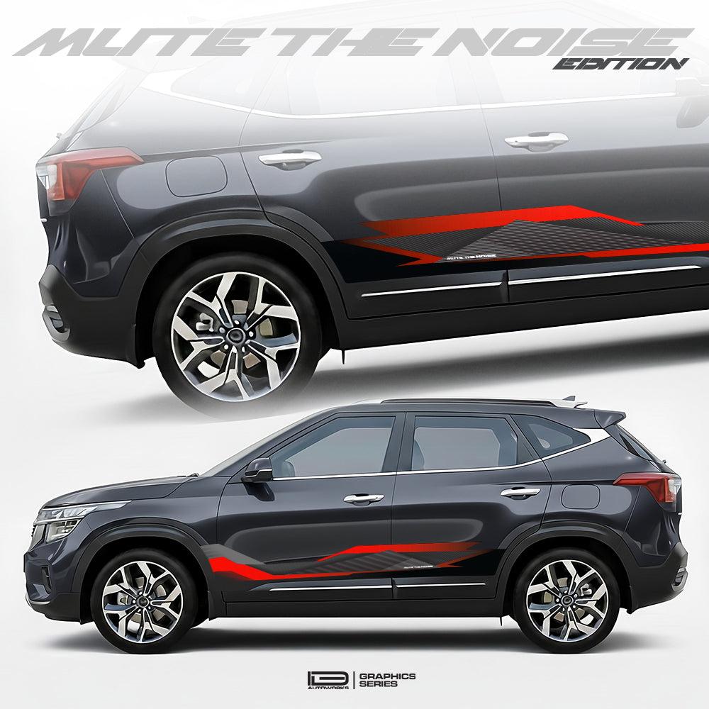 Mute The Noise Edition Graphics for Kia Seltos grey