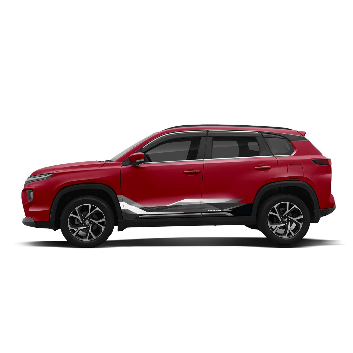 Mute The Noise Edition Graphics for Toyota Hyryder red