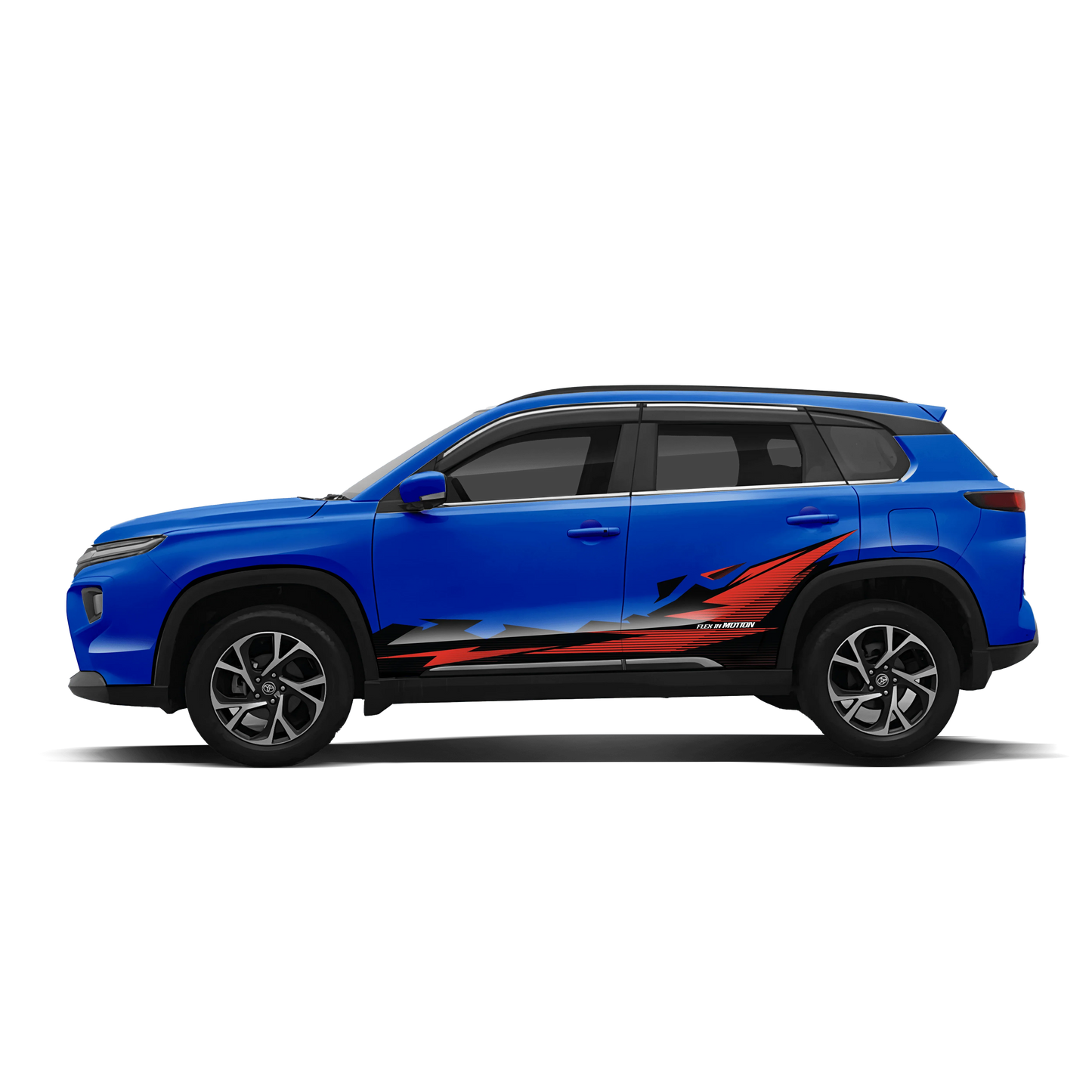 Flex in Motion Edition Graphics for Toyota Hyryder blue