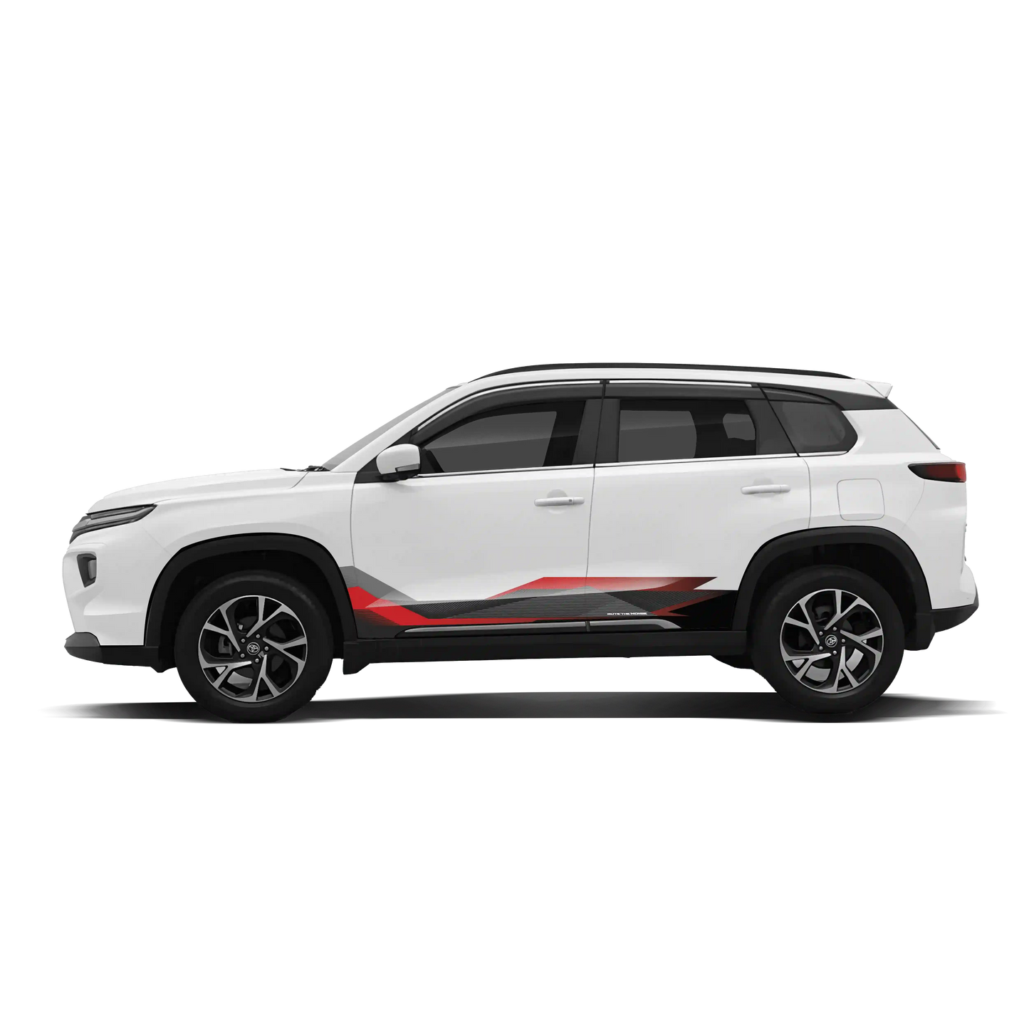 Mute The Noise Edition Graphics for Toyota Hyryder red