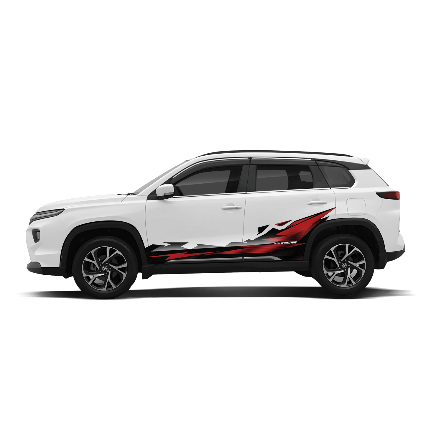Flex in Motion Edition Graphics for Toyota Hyryder white