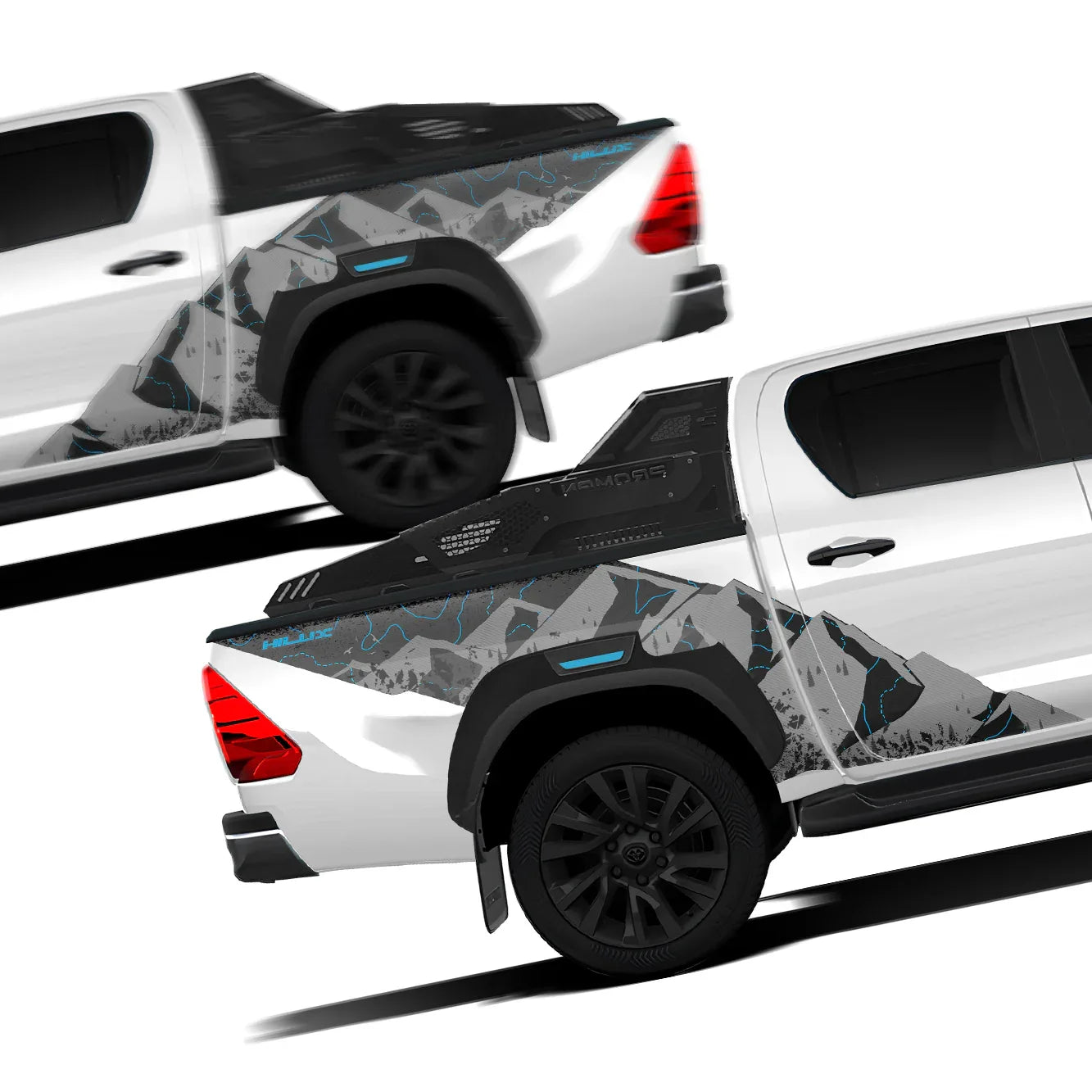 Alpha Overland Edition Graphics for Toyota Hilux white