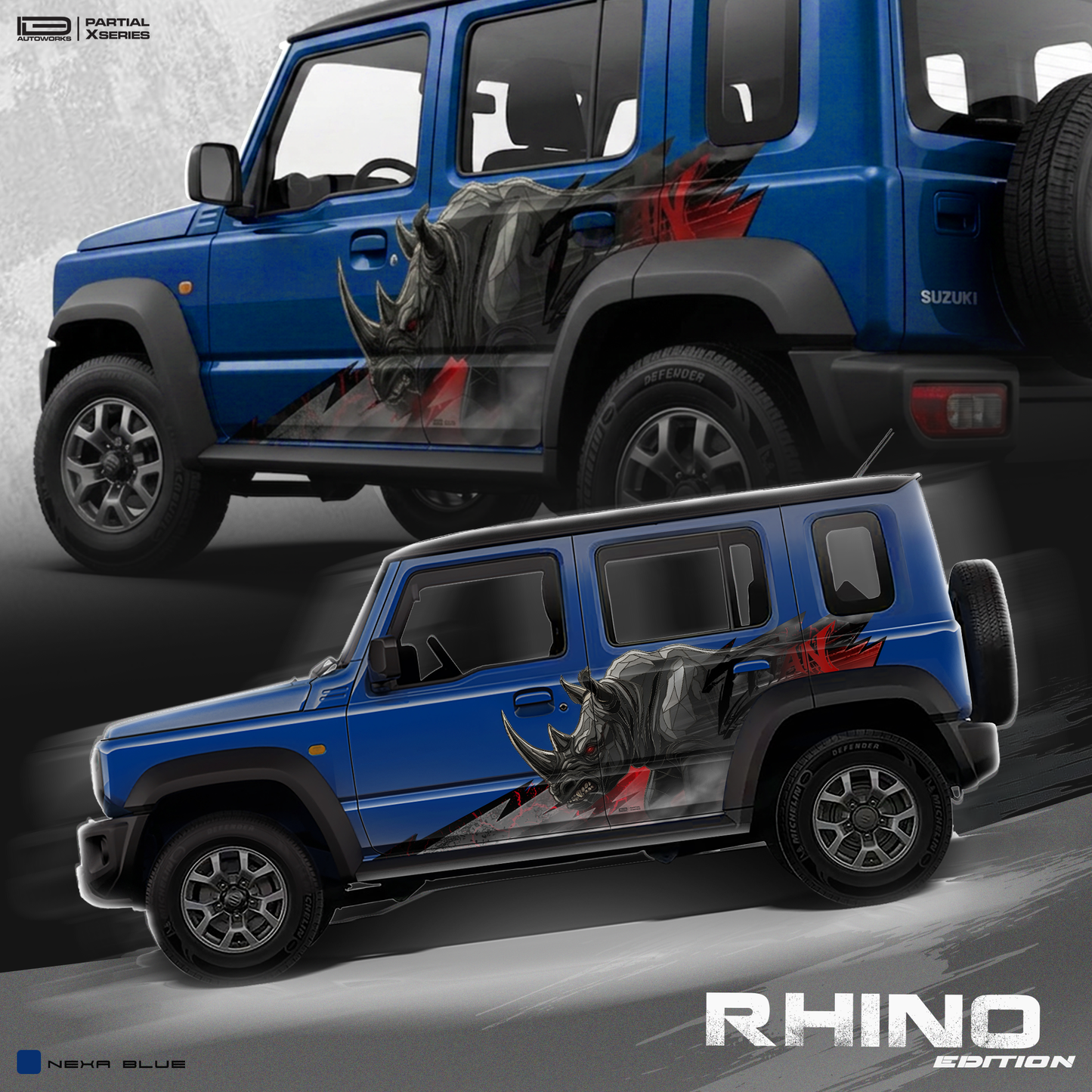 Rhino Edition Graphics for Maruti Suzuki Jimny IDE Partial X Series