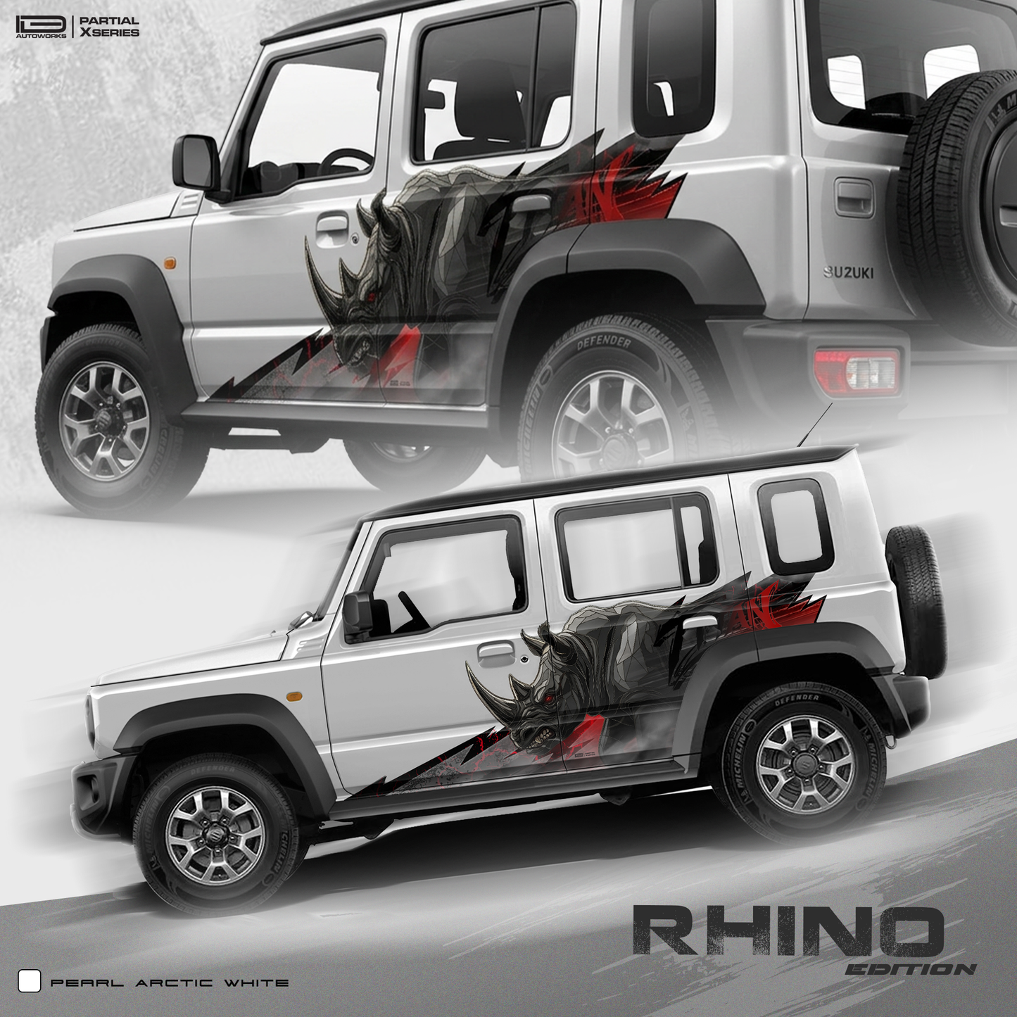Rhino Edition Graphics for Maruti Suzuki Jimny IDE Partial X Series