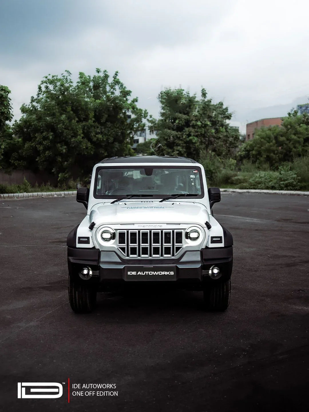 Snowborn Edition Graphics for Mahindra Thar Roxx white