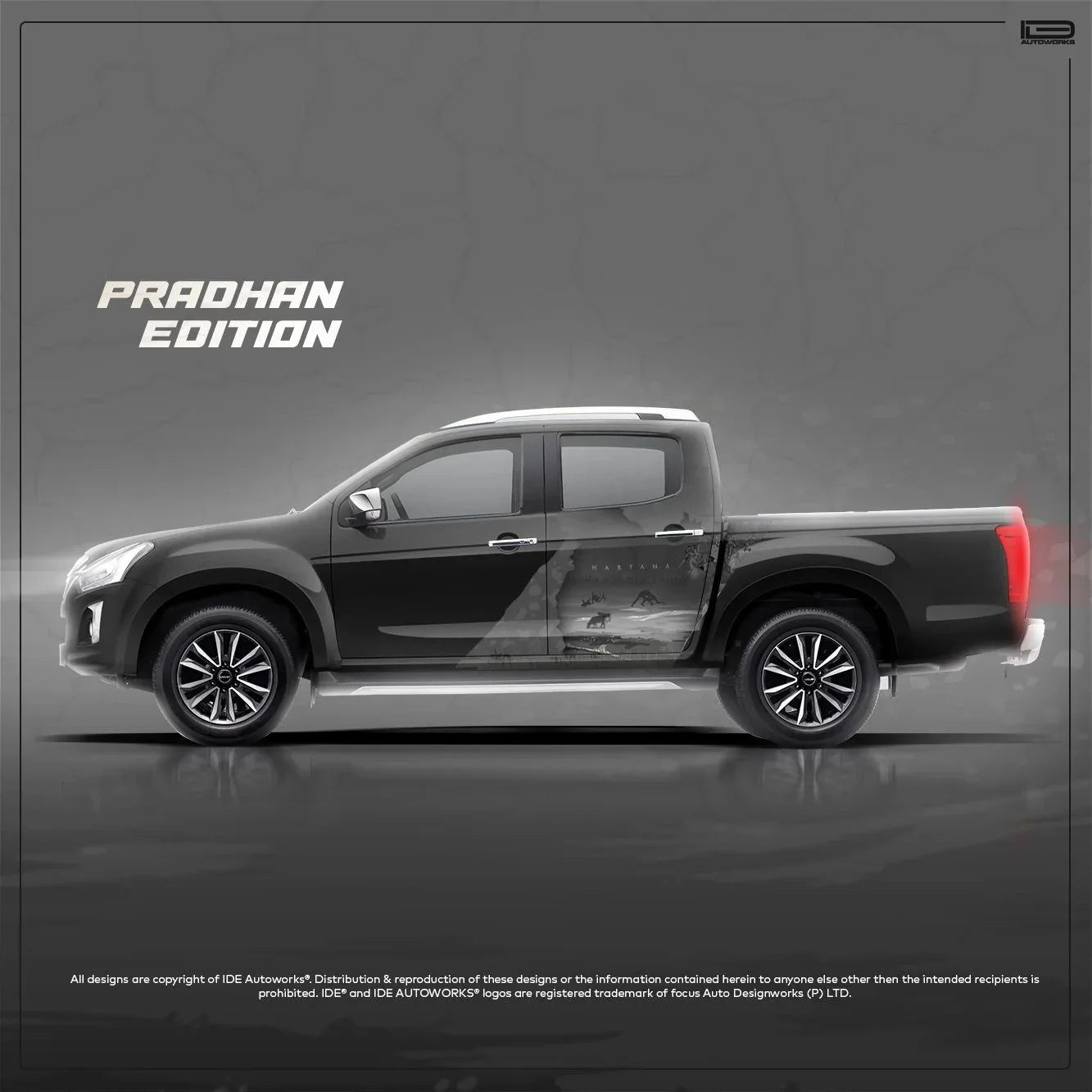 Pradhan Edition Graphics for Isuzu V Cross black