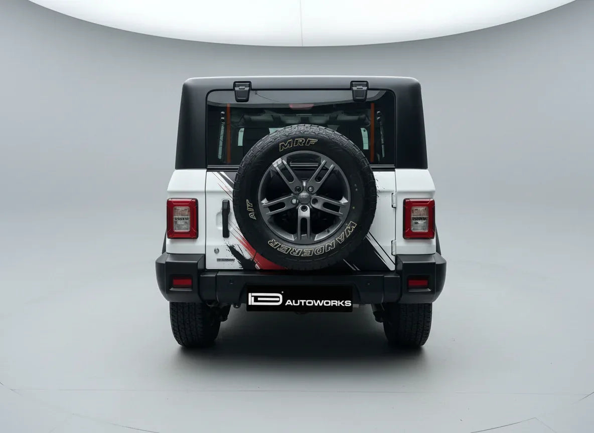 Tiger Edition Graphics for Mahindra Thar white