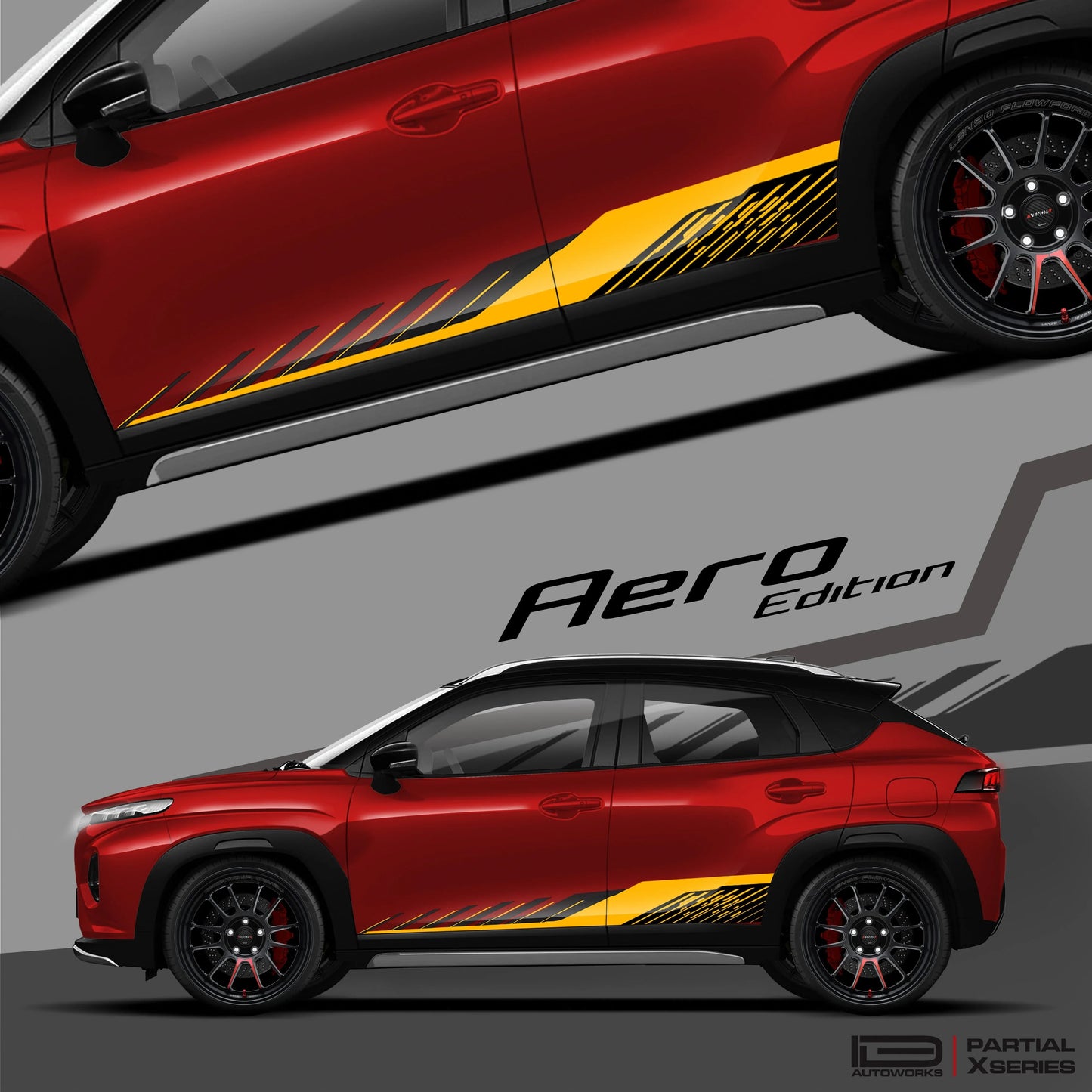 Aero Edition Graphics for Maruti Suzuki Fronx red