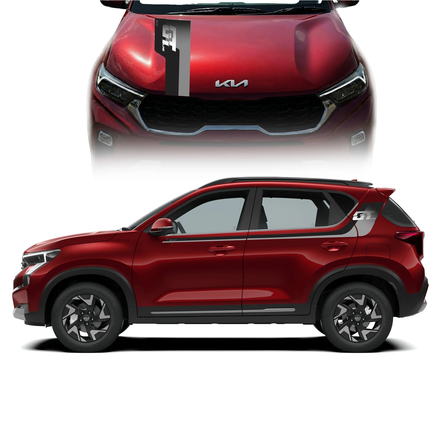 GT Edition Graphics for Kia Sonet red
