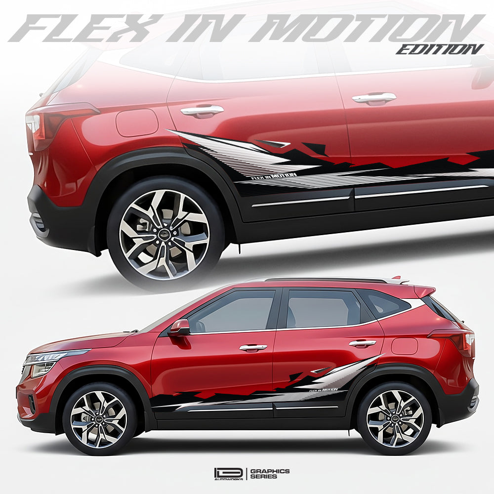 Flex in Motion Edition Graphics for Kia Seltos red