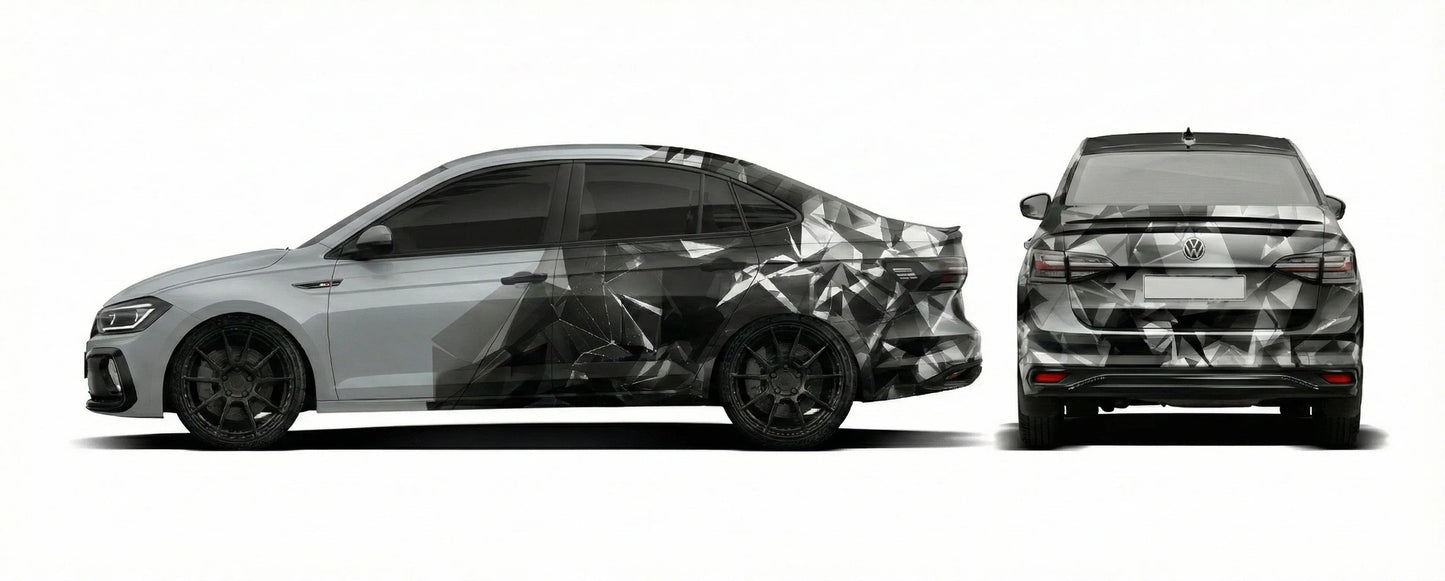 Shatter Strike Edition Graphics for VW Virtus silver