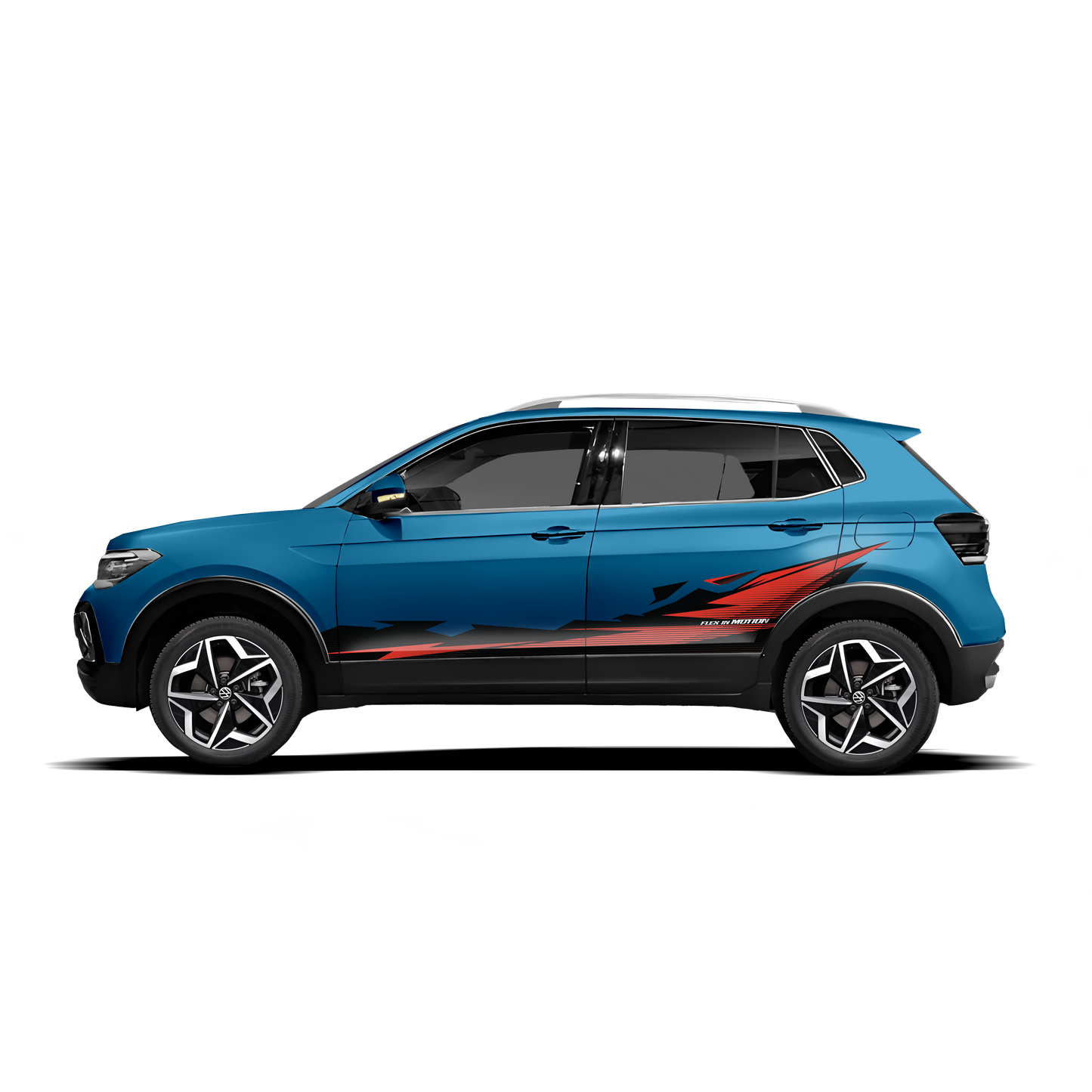Flex in Motion Edition Graphics for VW Taigun blue
