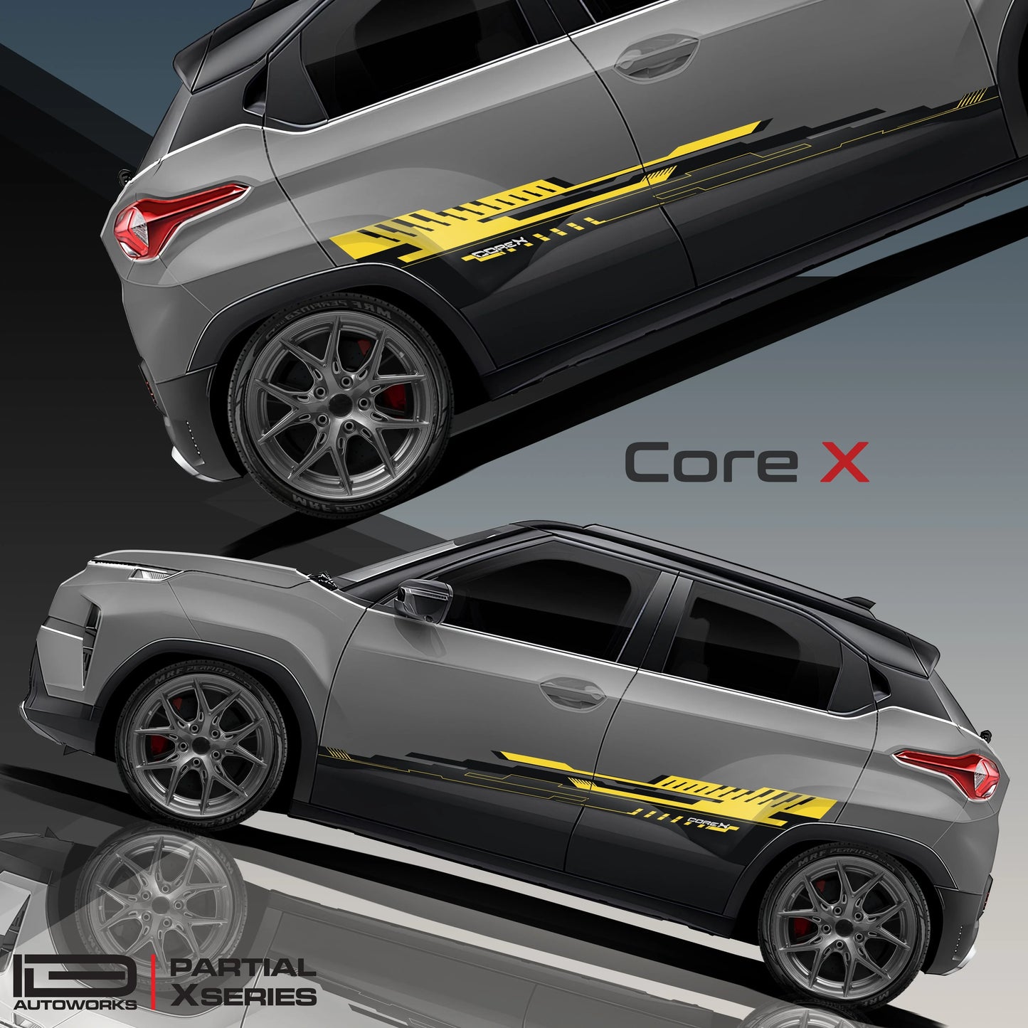 CoreX Edition Graphics for Tata Punch grey