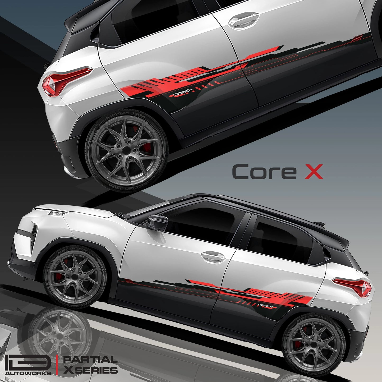 CoreX Edition Graphics for Tata Punch white