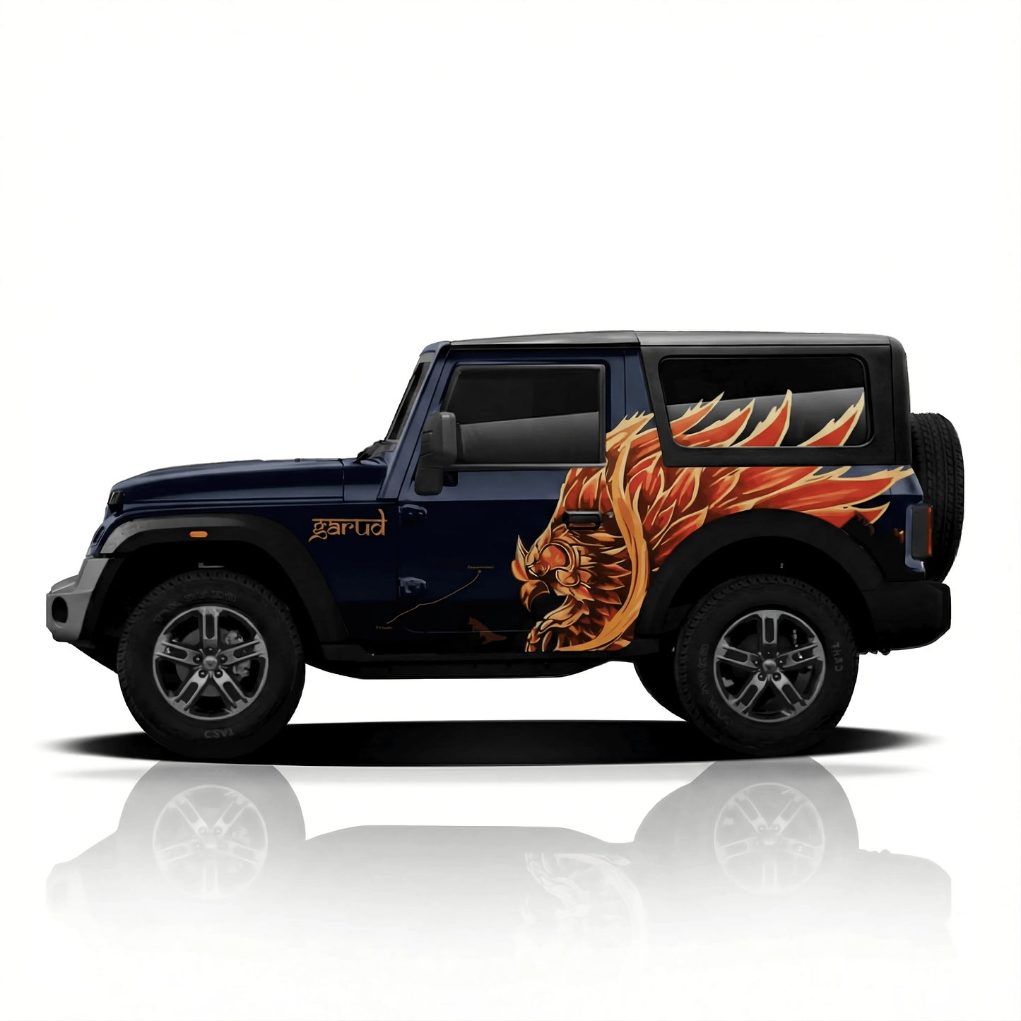 Garuda Edition Graphics for Mahindra Thar black