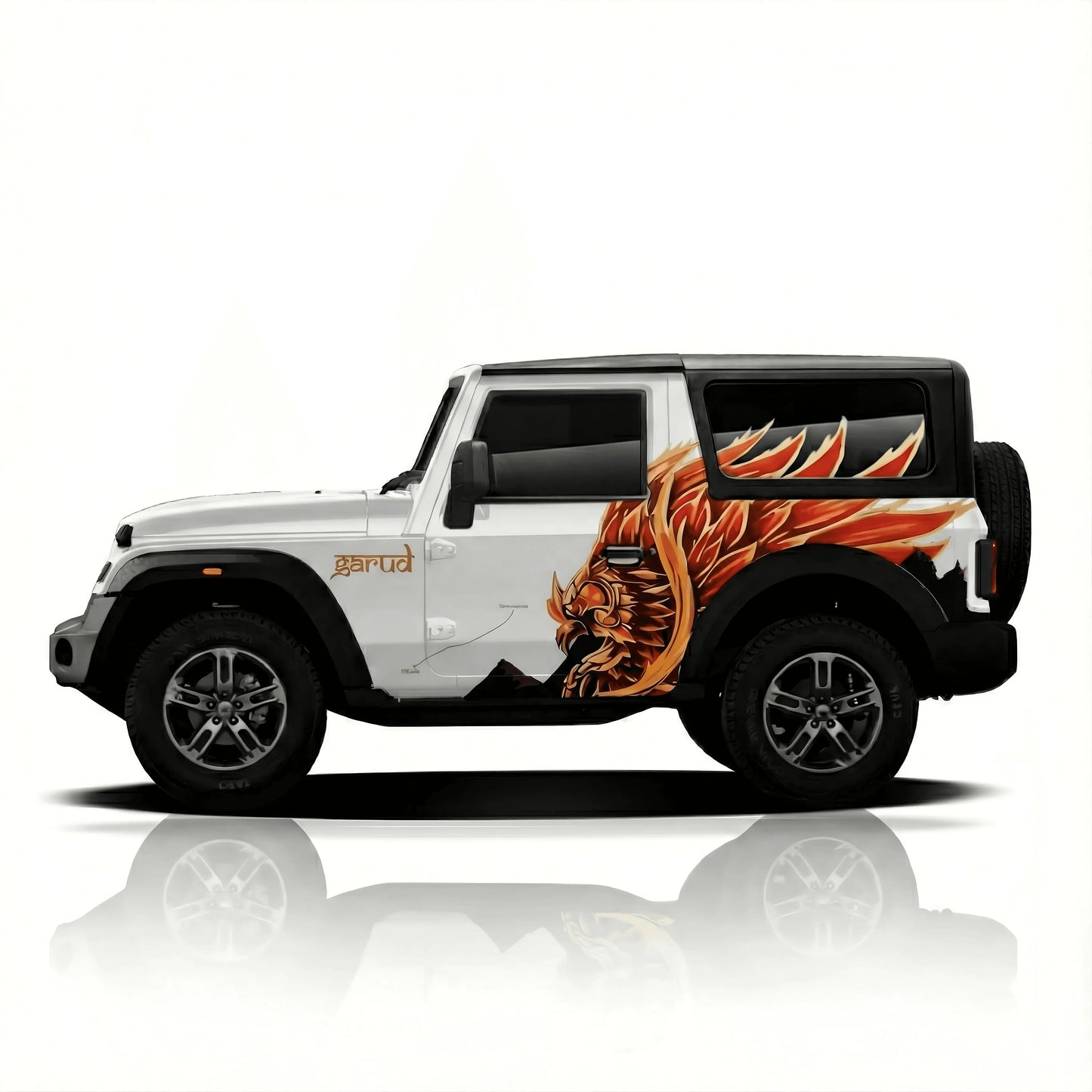Garuda Edition Graphics for Mahindra Thar white