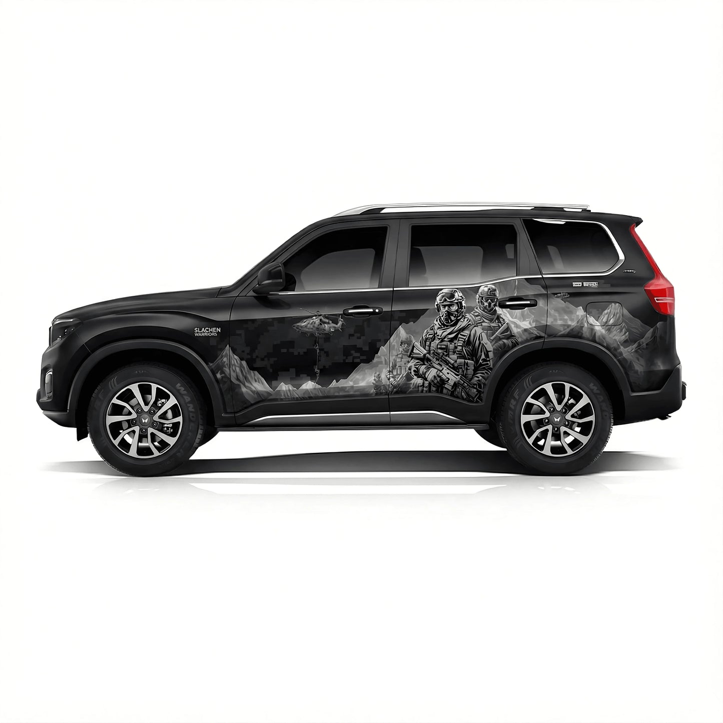 Warrior Edition Graphics for Mahindra Scorpio N black