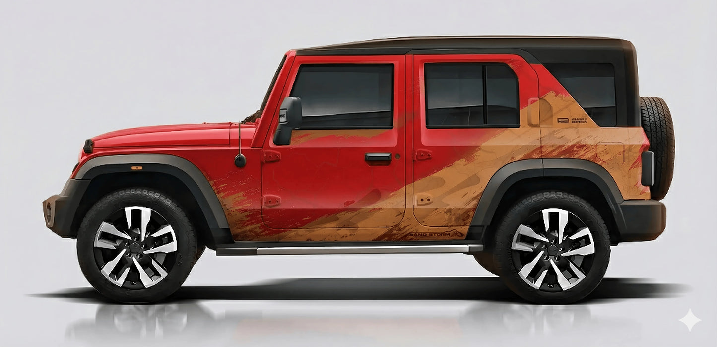 Sandstorm Edition for Mahindra Thar Roxx red