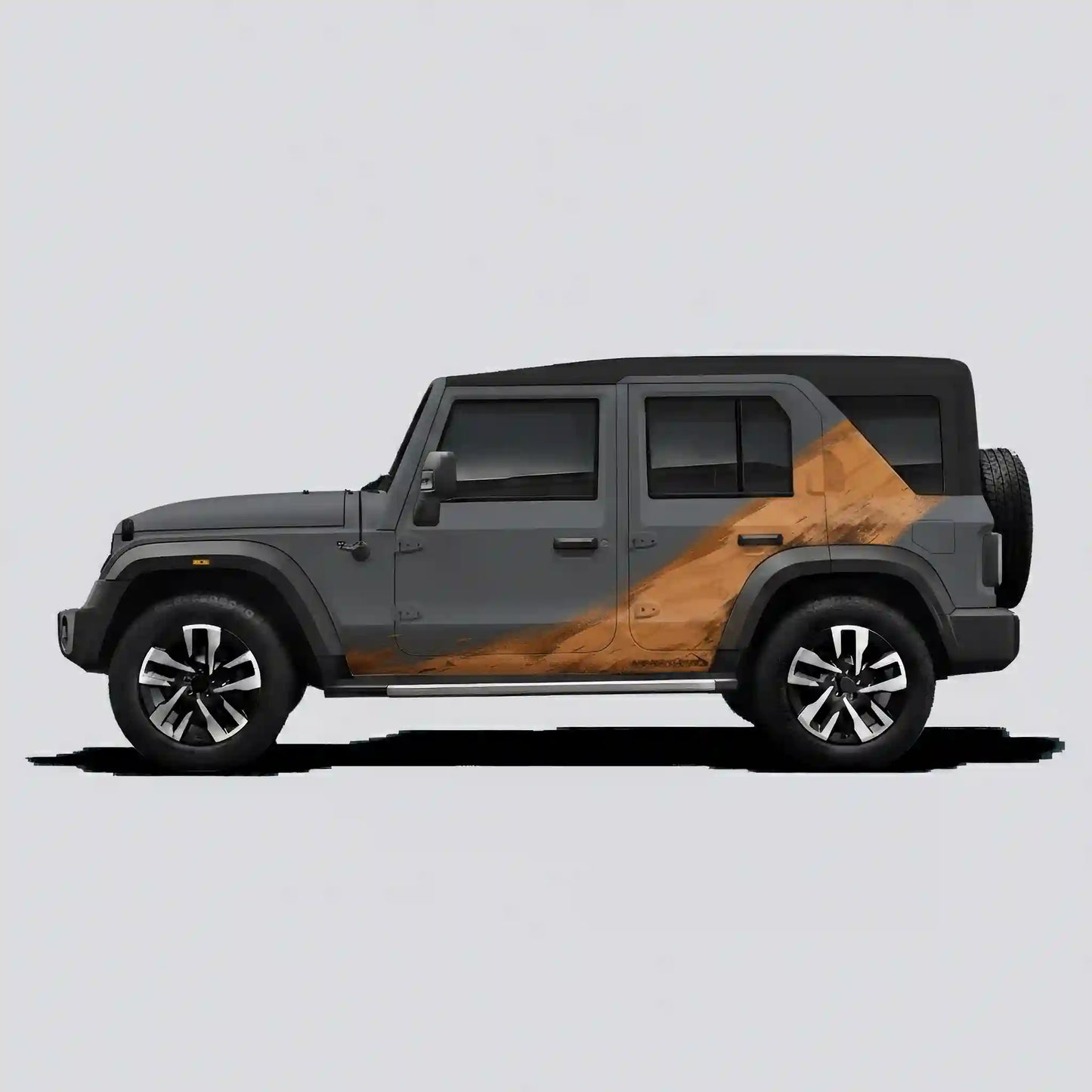 Sandstorm Edition Graphics for Mahindra Thar Roxx white