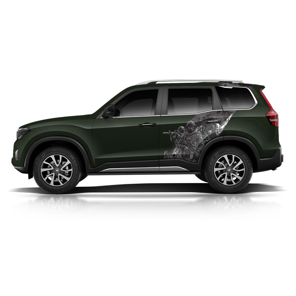 Warrior Edition Graphics for Mahindra Scorpio N IDE Partial X Series Green