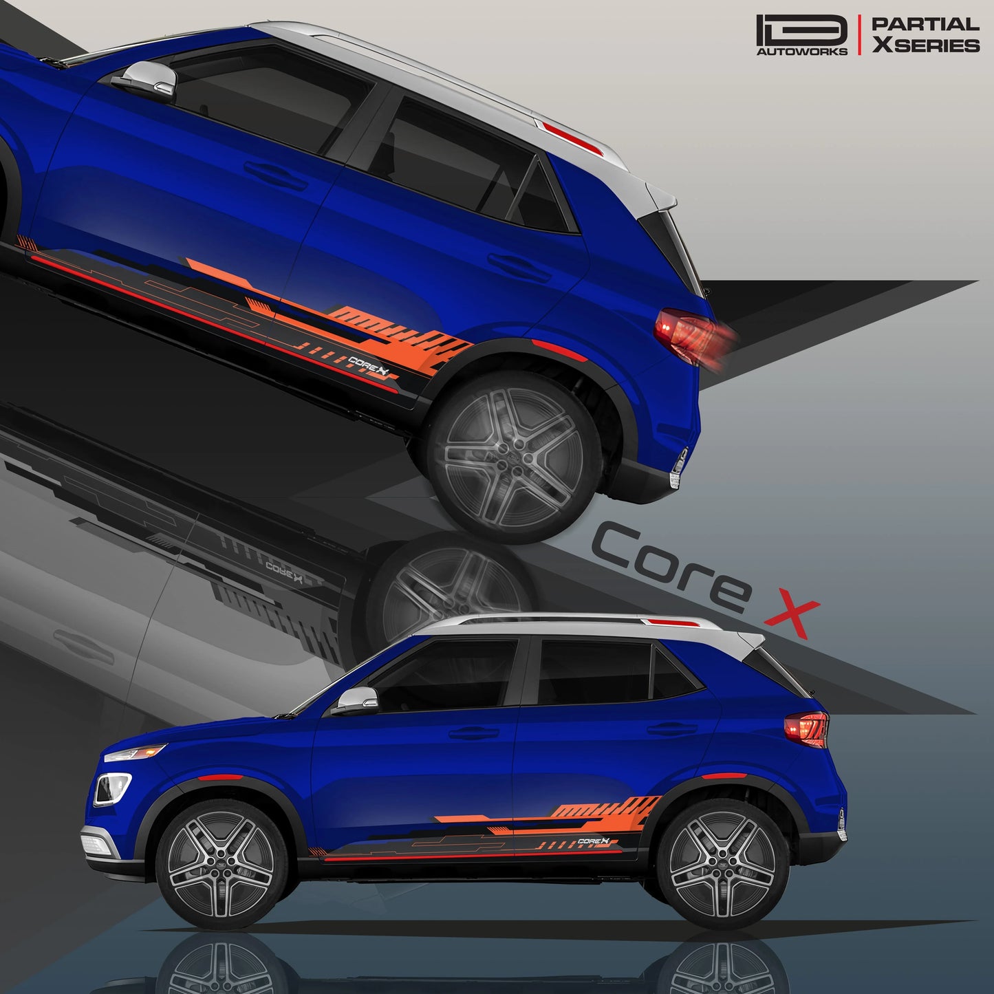 CoreX Edition Graphics for Hyundai Venue blue