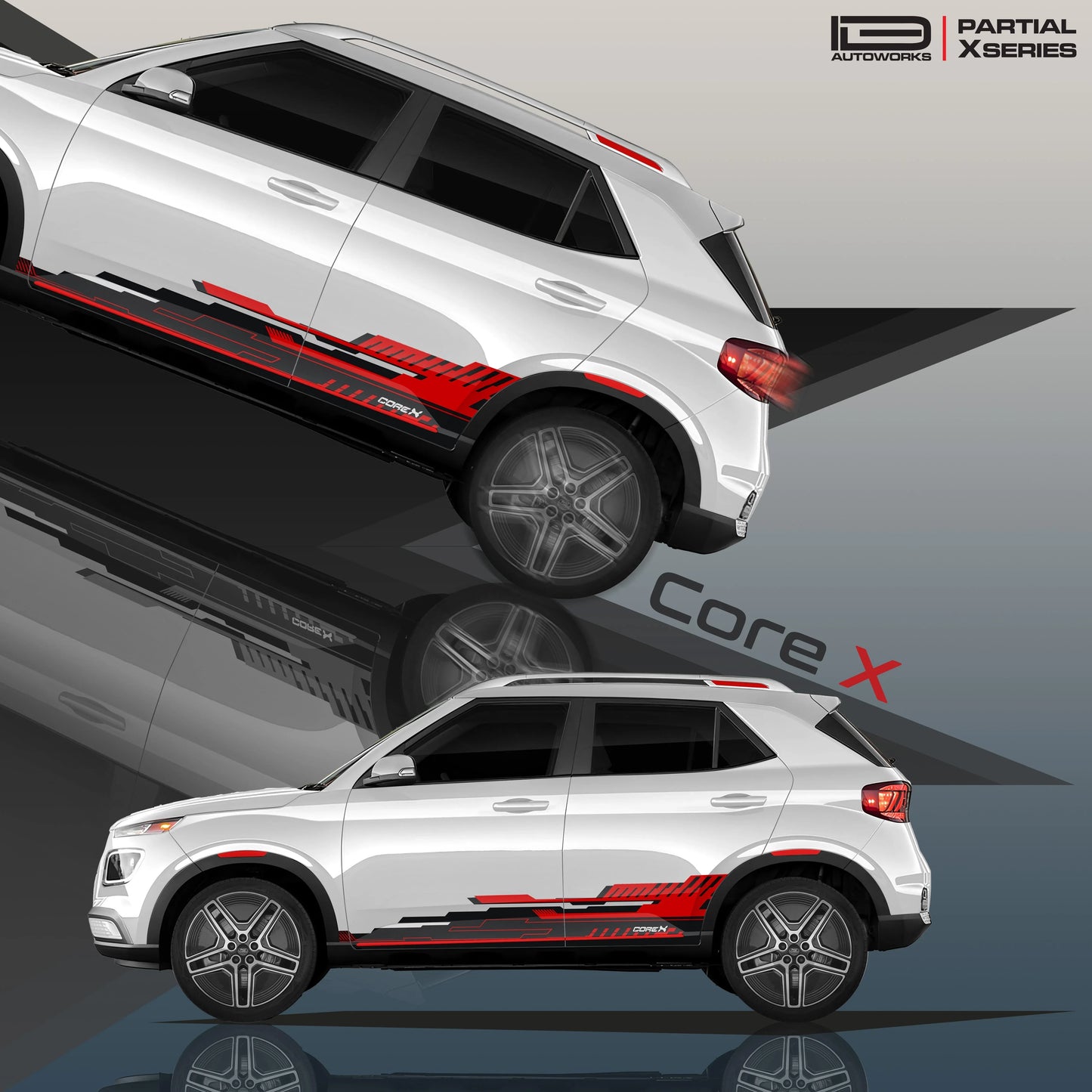 CoreX Edition Graphics for Hyundai Venue white