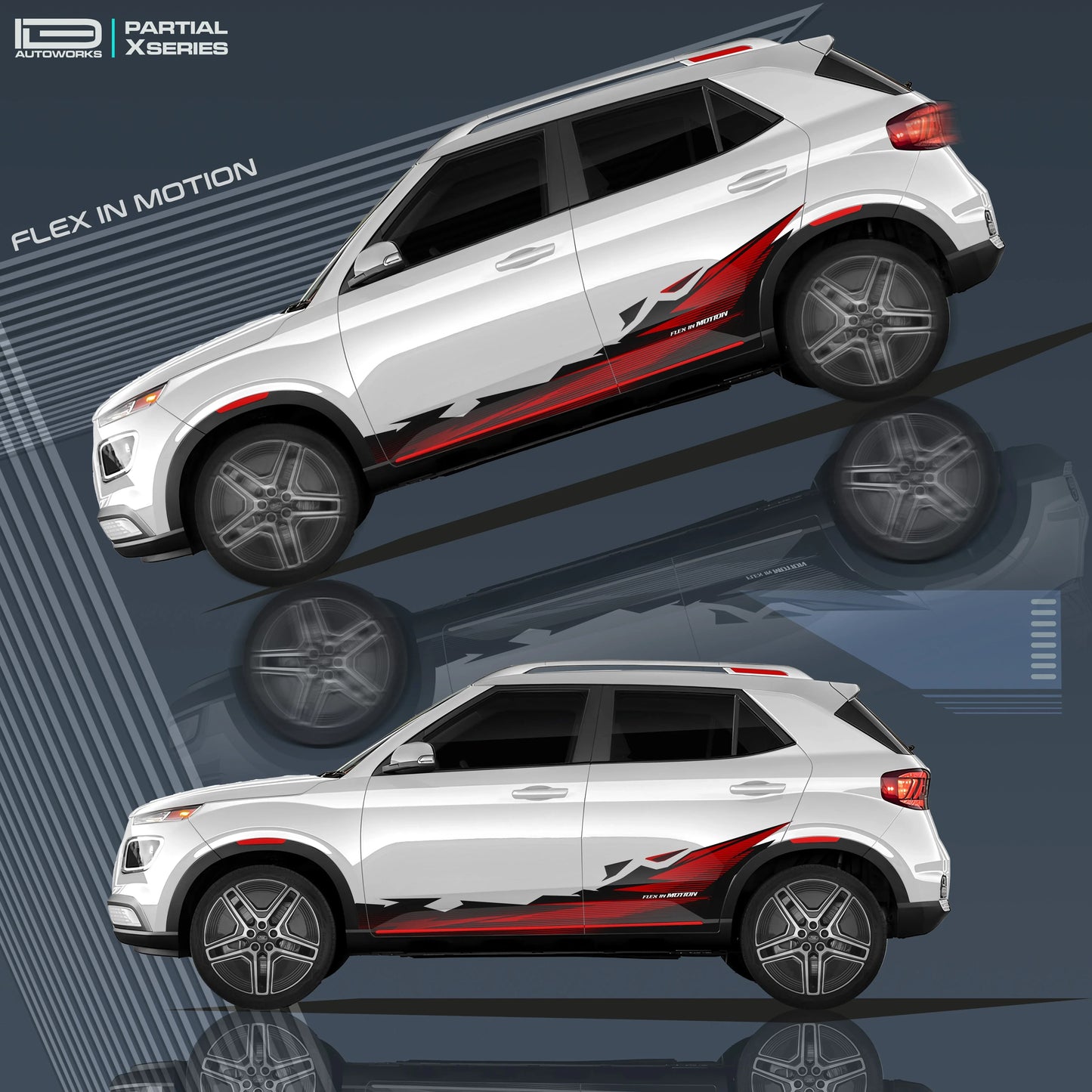 Flex in Motion Edition Graphics for Hyundai Venue white