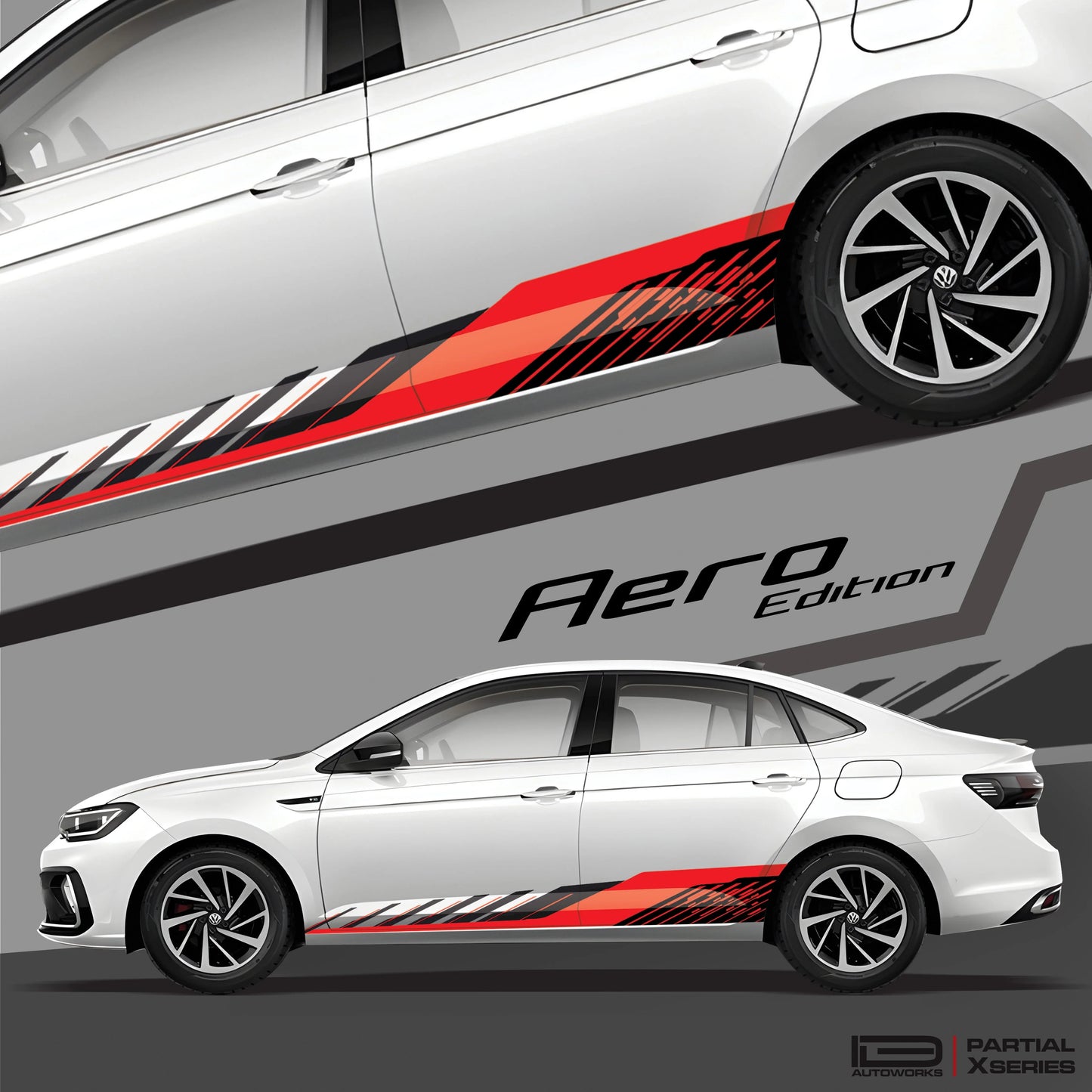 Aero Edition Graphics for Volkswagen Virtus white
