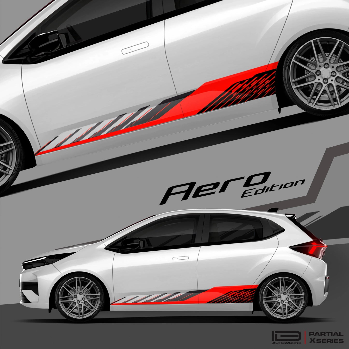 Aero Edition Graphics for Tata Altroz white