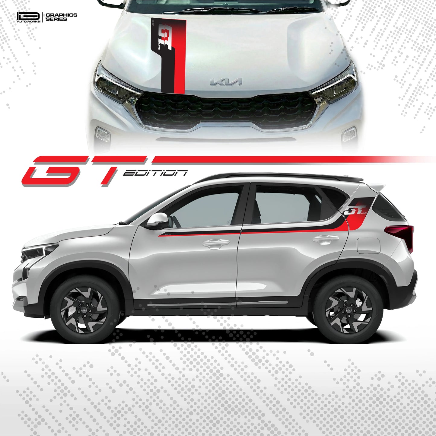 GT Edition Graphics for Kia Sonet white