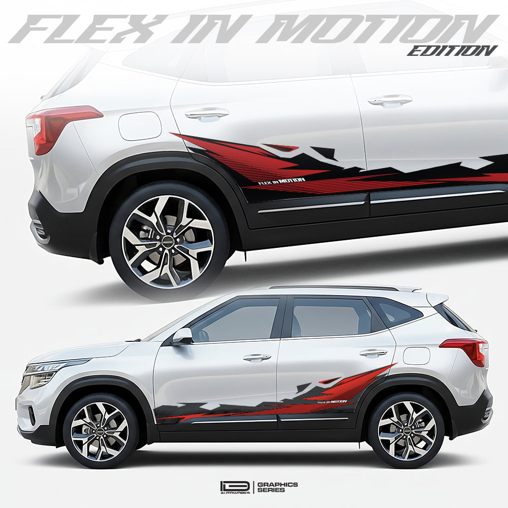 Flex in Motion Edition Graphics for Kia Seltos white