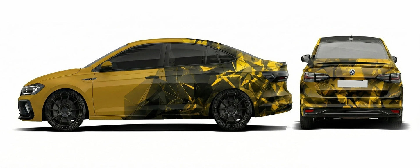 Shatter Strike Edition Graphics for VW Virtus yellow