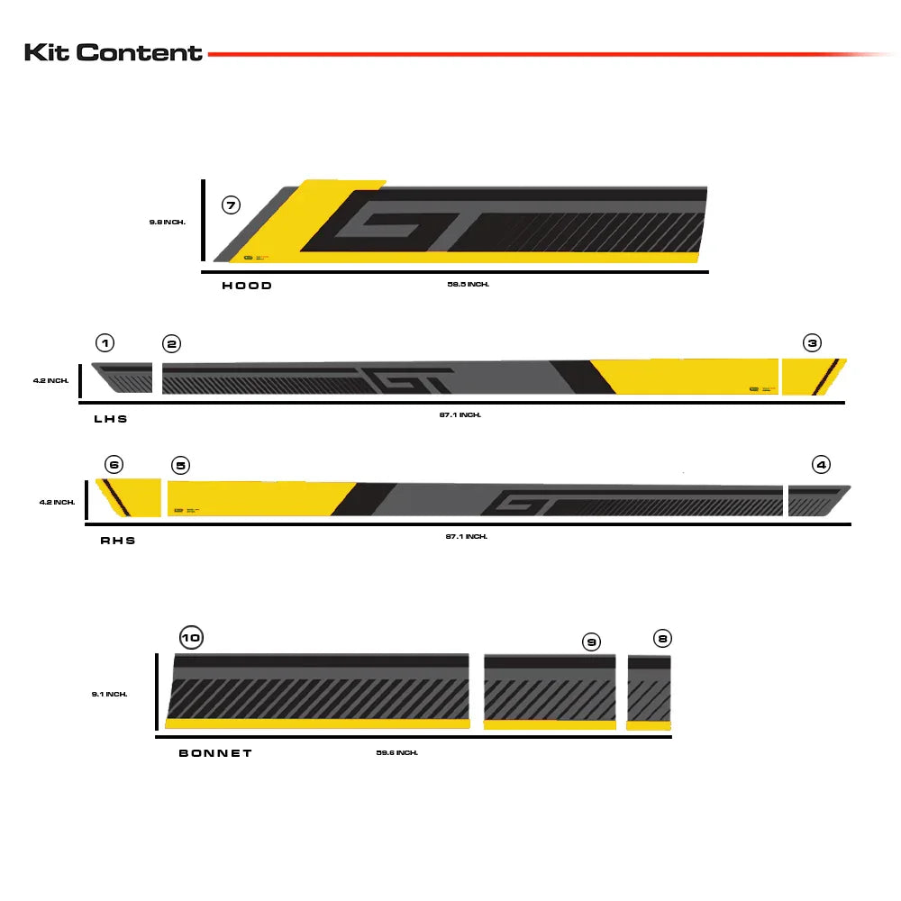 GT Edition Car Graphics Kit for VW Polo silver
