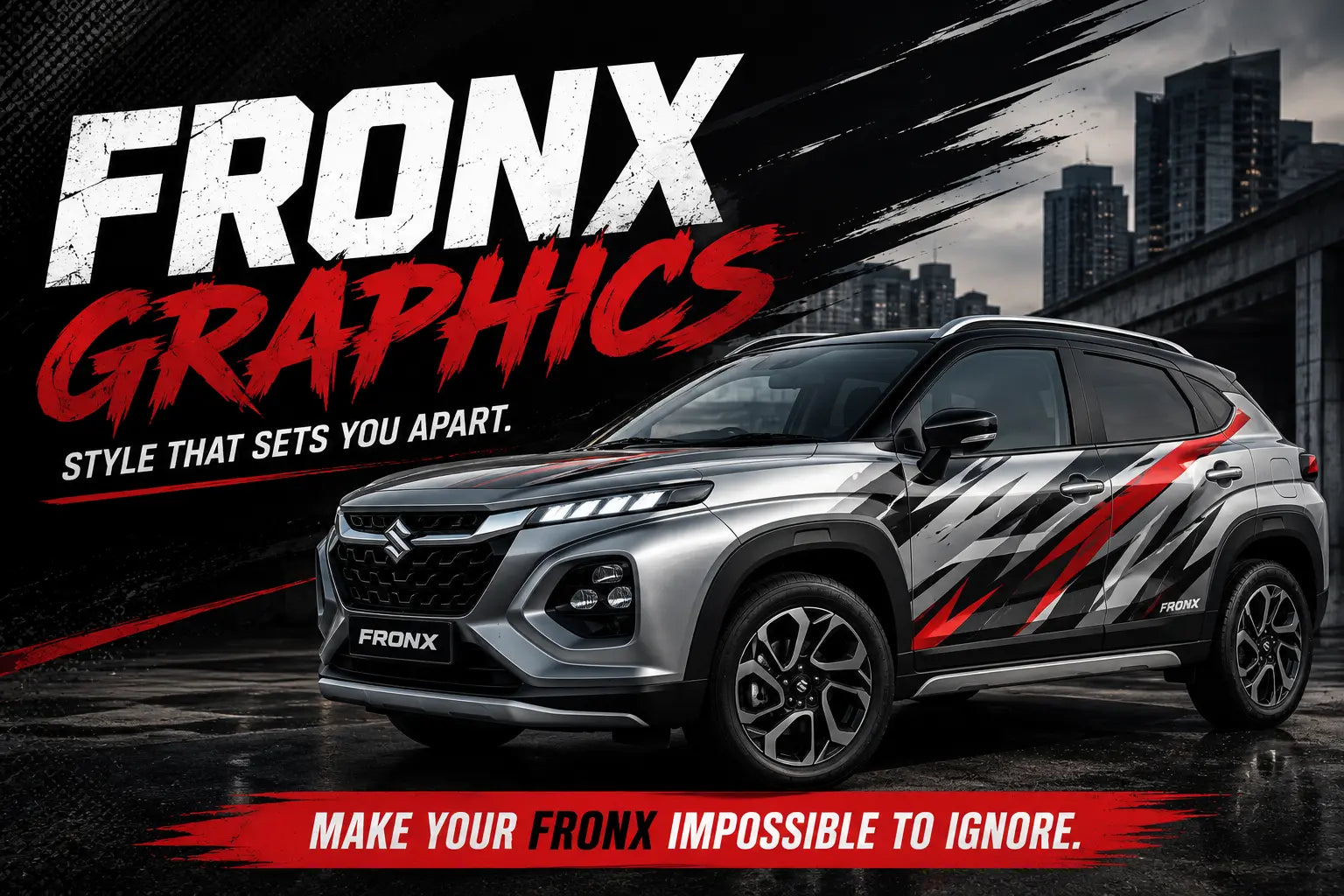 Maruti Fronx Graphics Ideas: Best Custom Car Graphics & Wrap Designs in ...