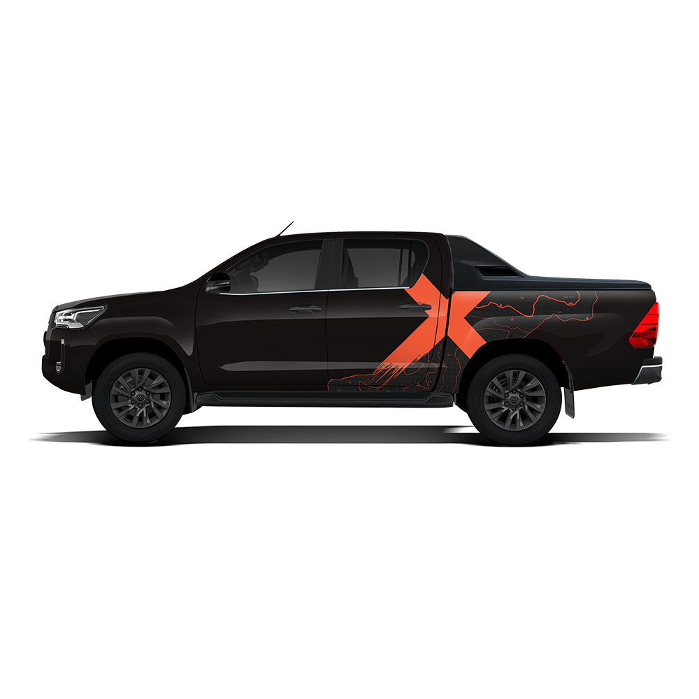 VentureX Edition Graphics for Toyota Hilux IDE Graphics Series Black