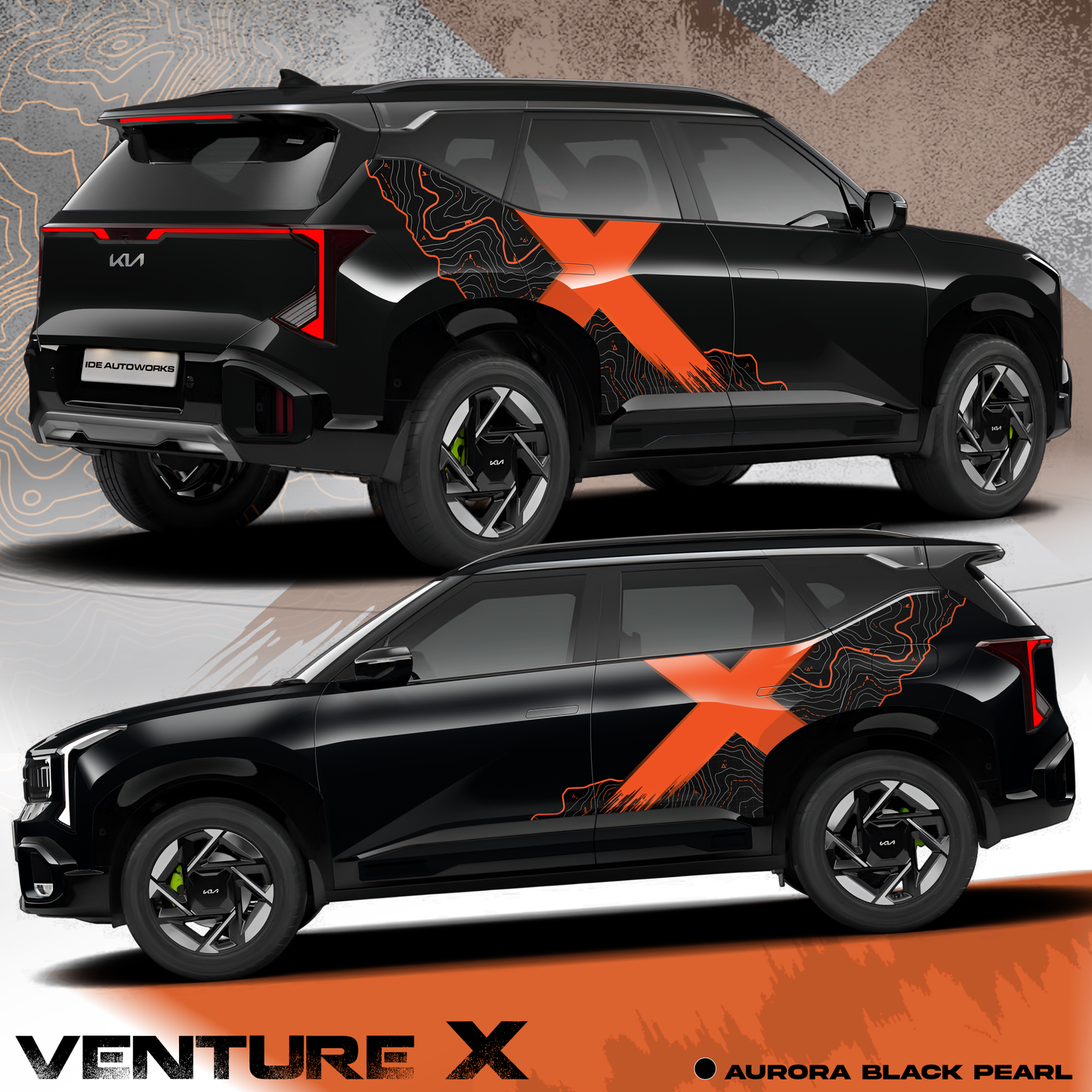VentureX Edition Graphics for Kia Seltos 2026 | IDE Graphics Series