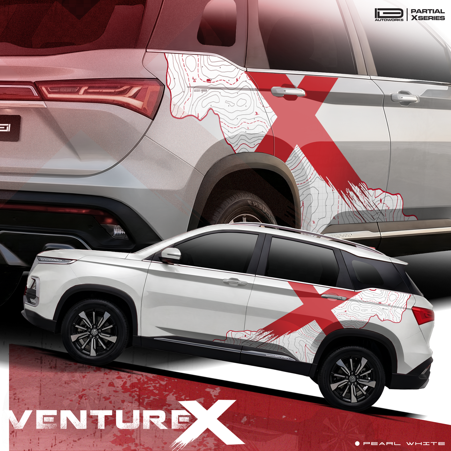 VentureX Edition Graphics for MG Hector white