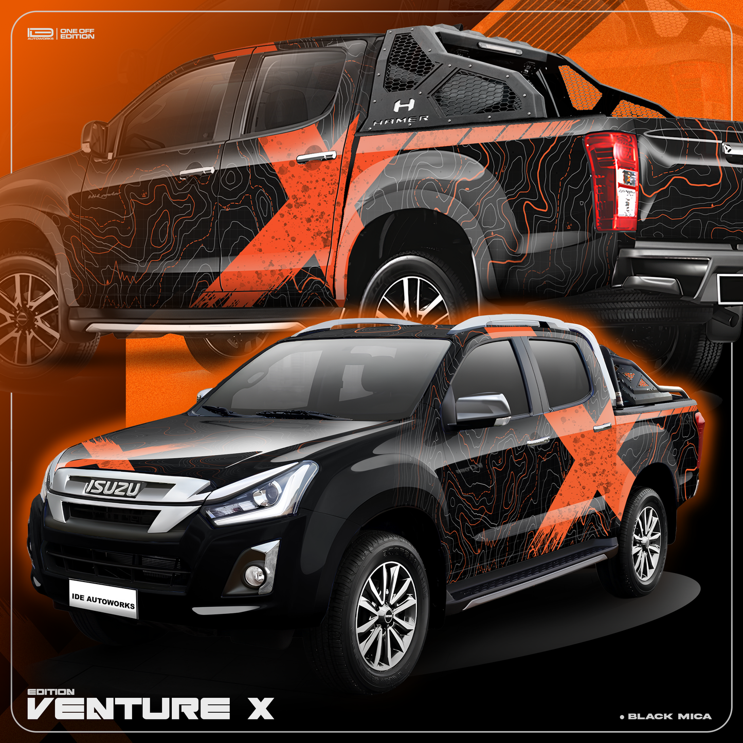 VentureX Edition Graphics for Isuzu V Cross black
