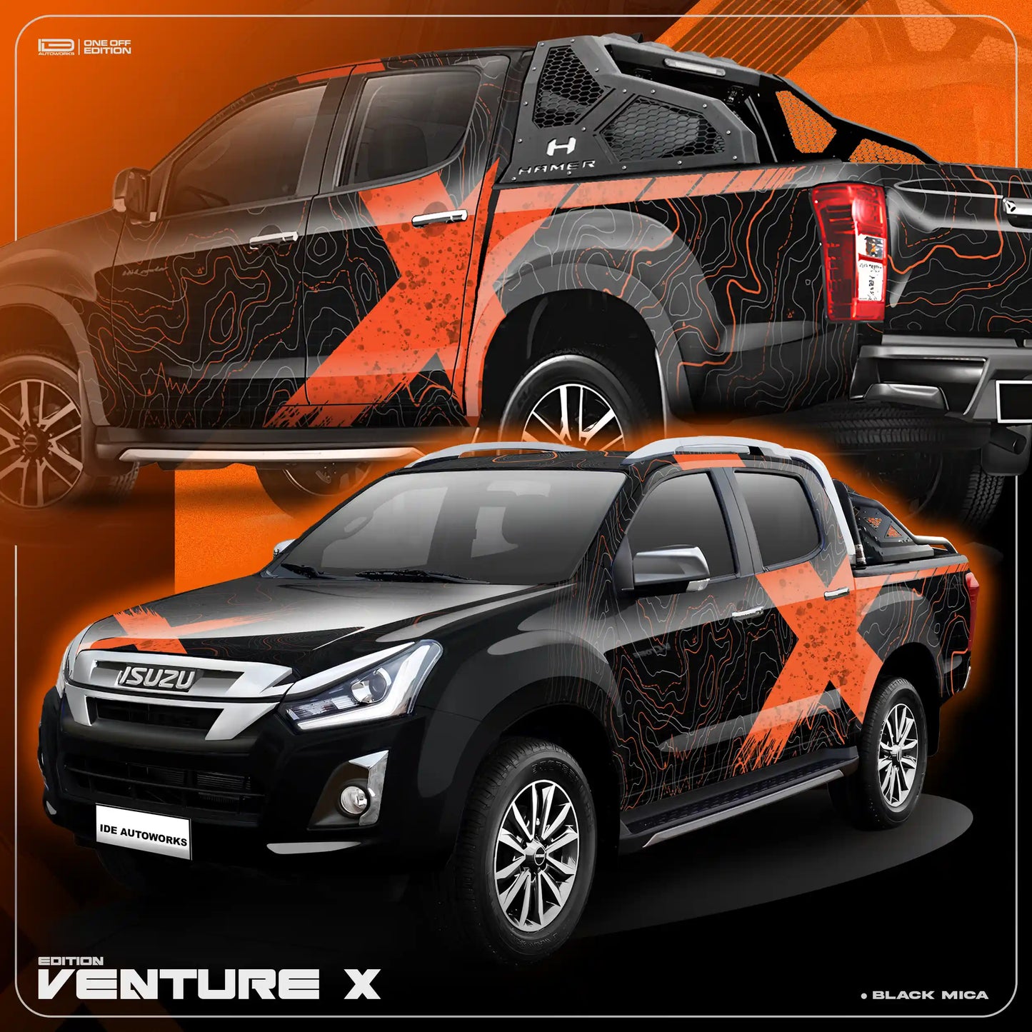VentureX Edition Graphics for Isuzu V Cross Red