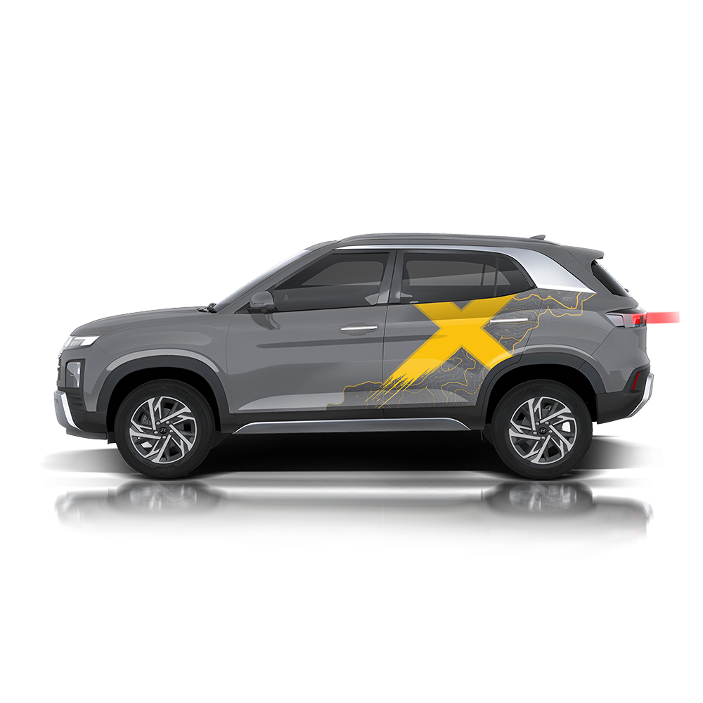 VentureX Edition Graphics for Hyundai Creta grey